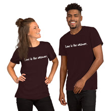Load image into Gallery viewer, Short-Sleeve Unisex T-Shirt - Love is the answer