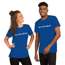 Load image into Gallery viewer, Short-Sleeve Unisex T-Shirt - Love is the answer
