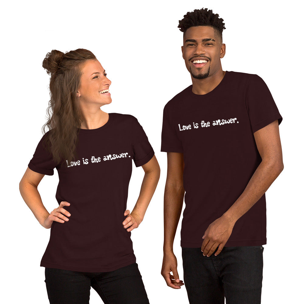 Short-Sleeve Unisex T-Shirt - Love is the answer