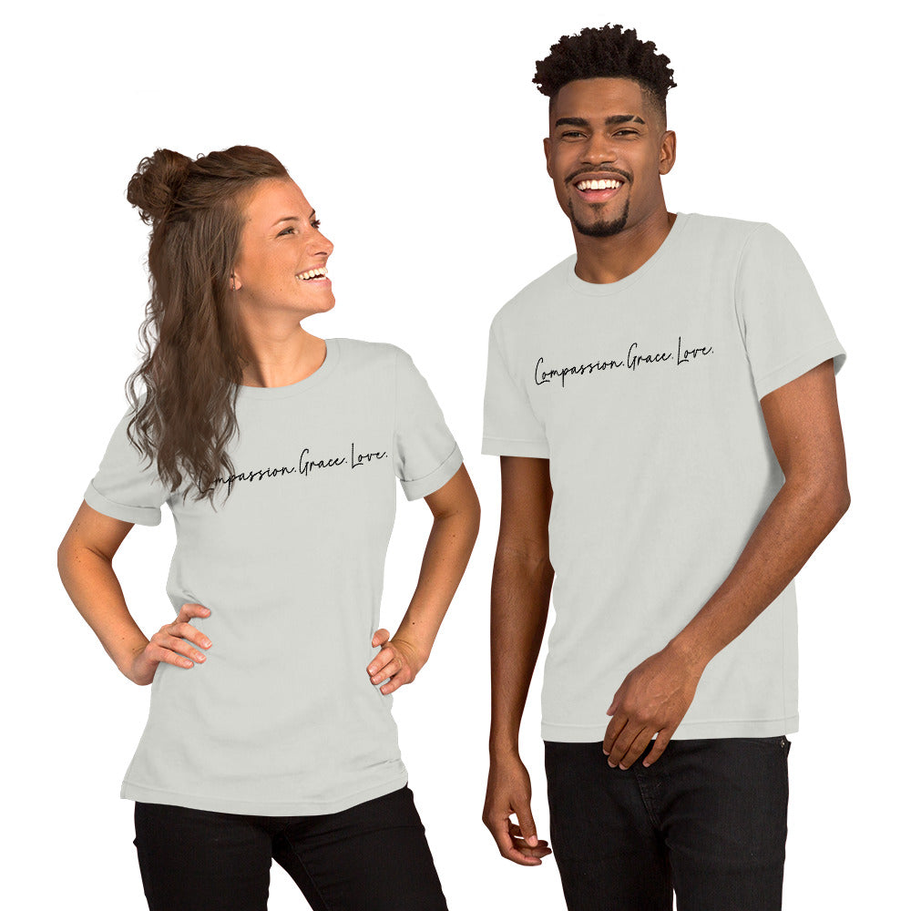 Short-Sleeve Unisex T-Shirt - Compassion - White
