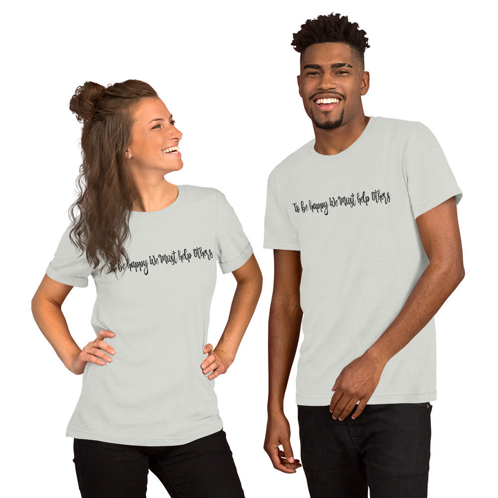 Short-Sleeve Unisex T-Shirt - Helping Others - White